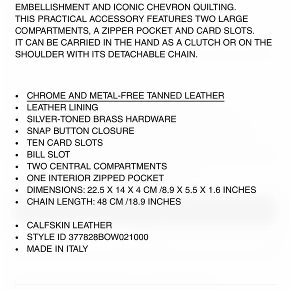 Saint Laurent Cassandre Chain Wallet - Picture 9 of 10